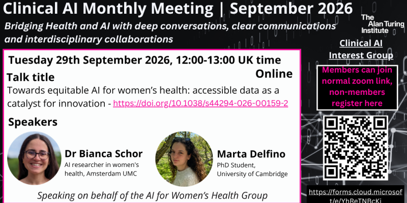 Clinical AI meeting advert September 2026