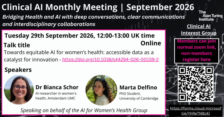 Clinical AI meeting advert September 2026
