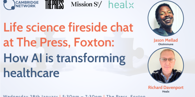 Life science fireside chat at the new Foxton Press: How AI is transforming healthcare